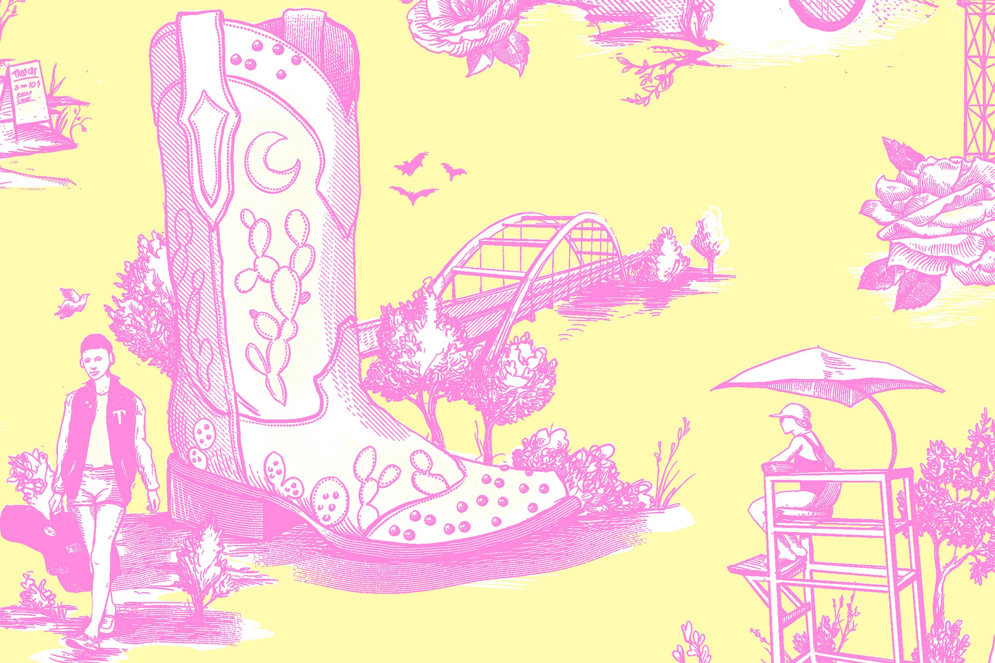 Austin Toile - Pink Lemonade