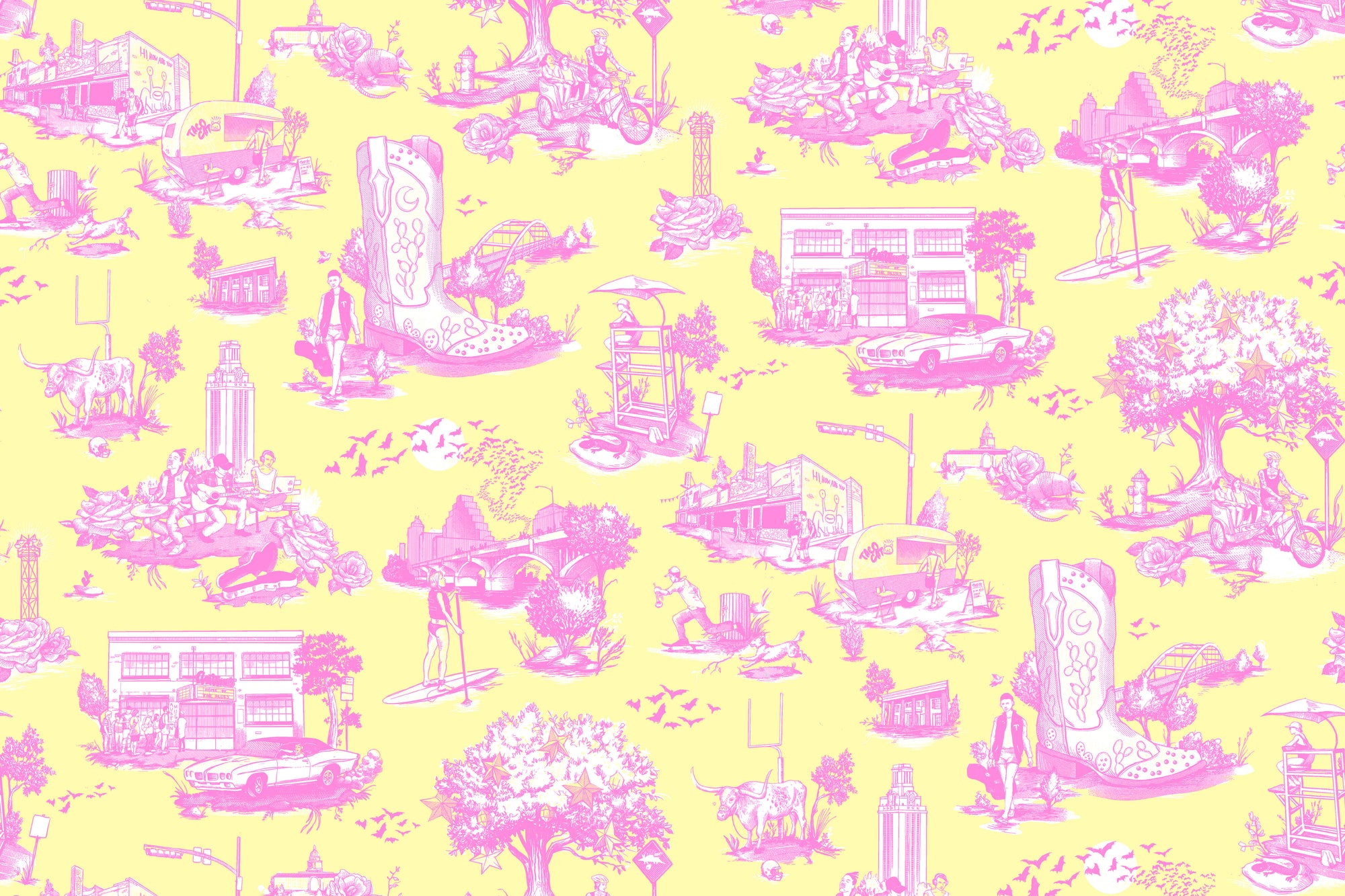 Austin Toile - Pink Lemonade