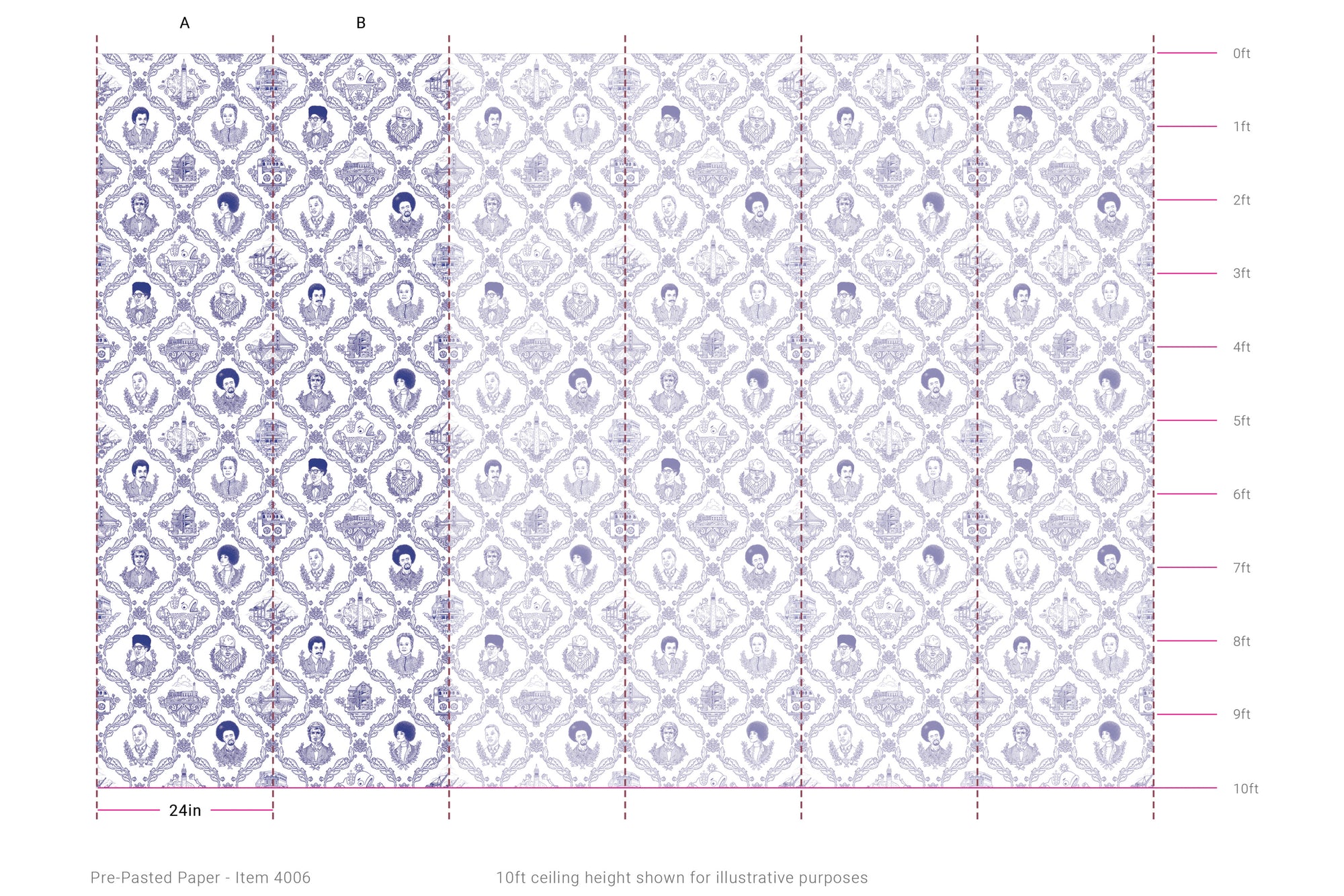 Bay Area Toile - Ballpoint Blue