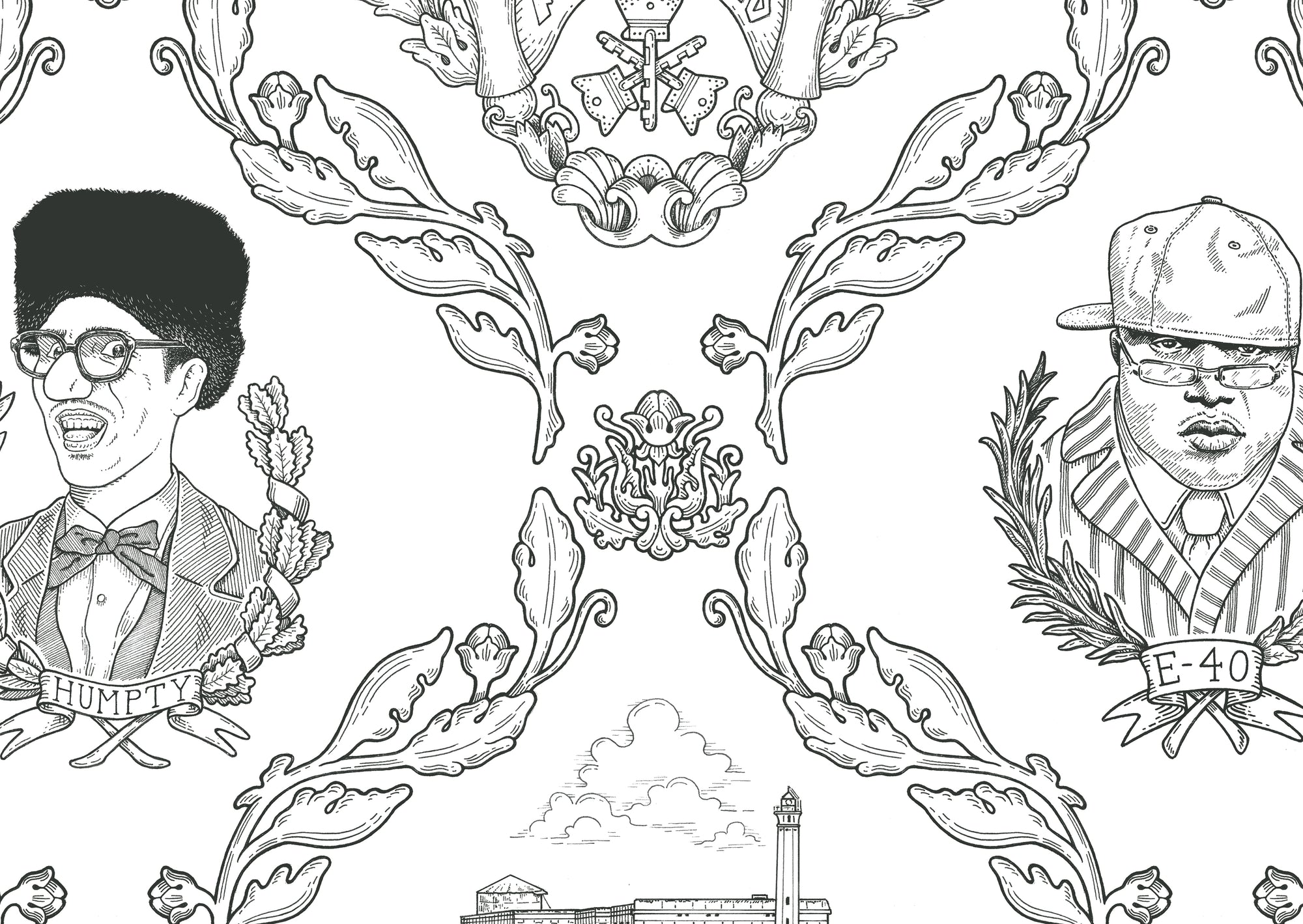 Bay Area Toile - Black and White