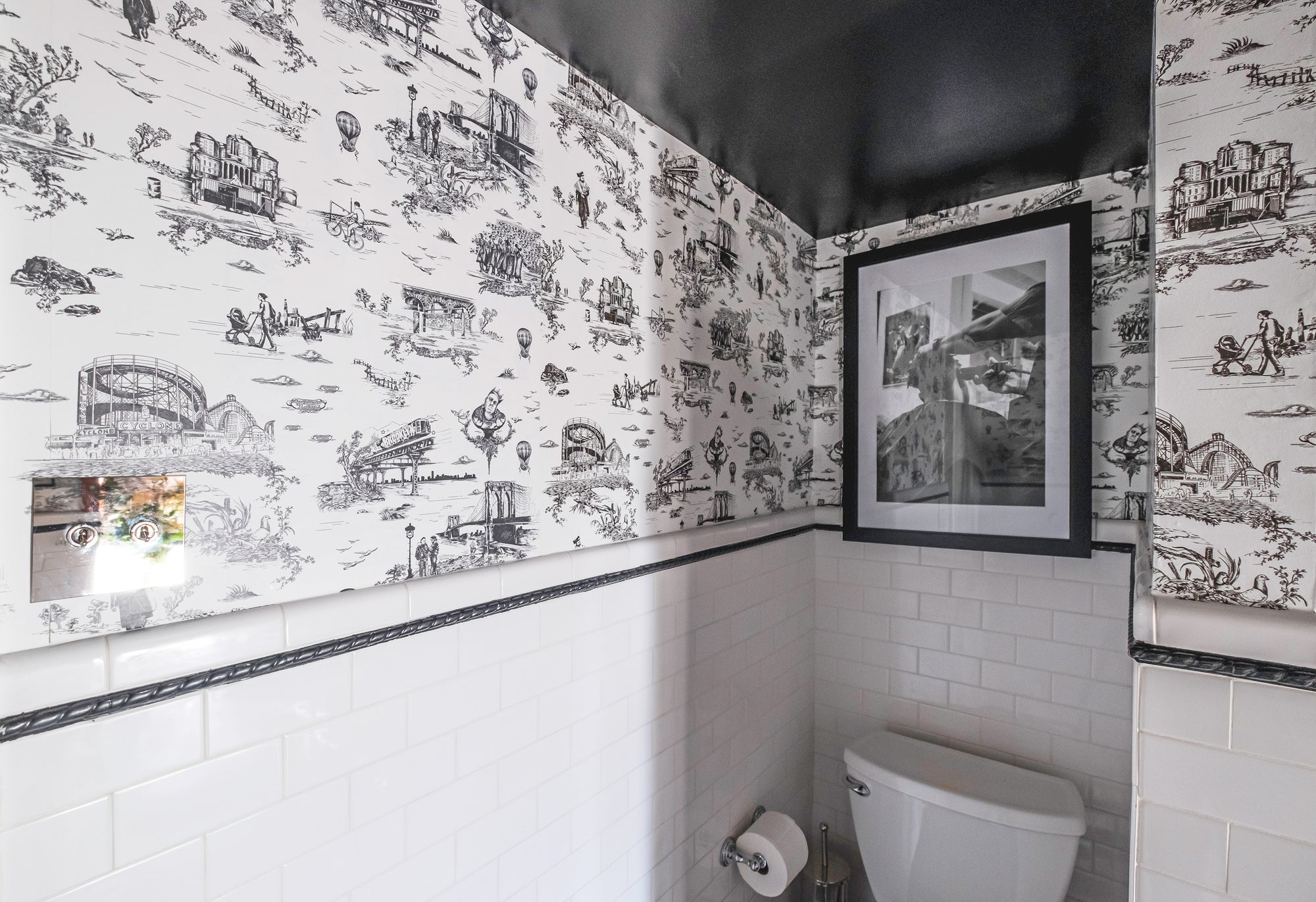 Brooklyn Toile - Black and White