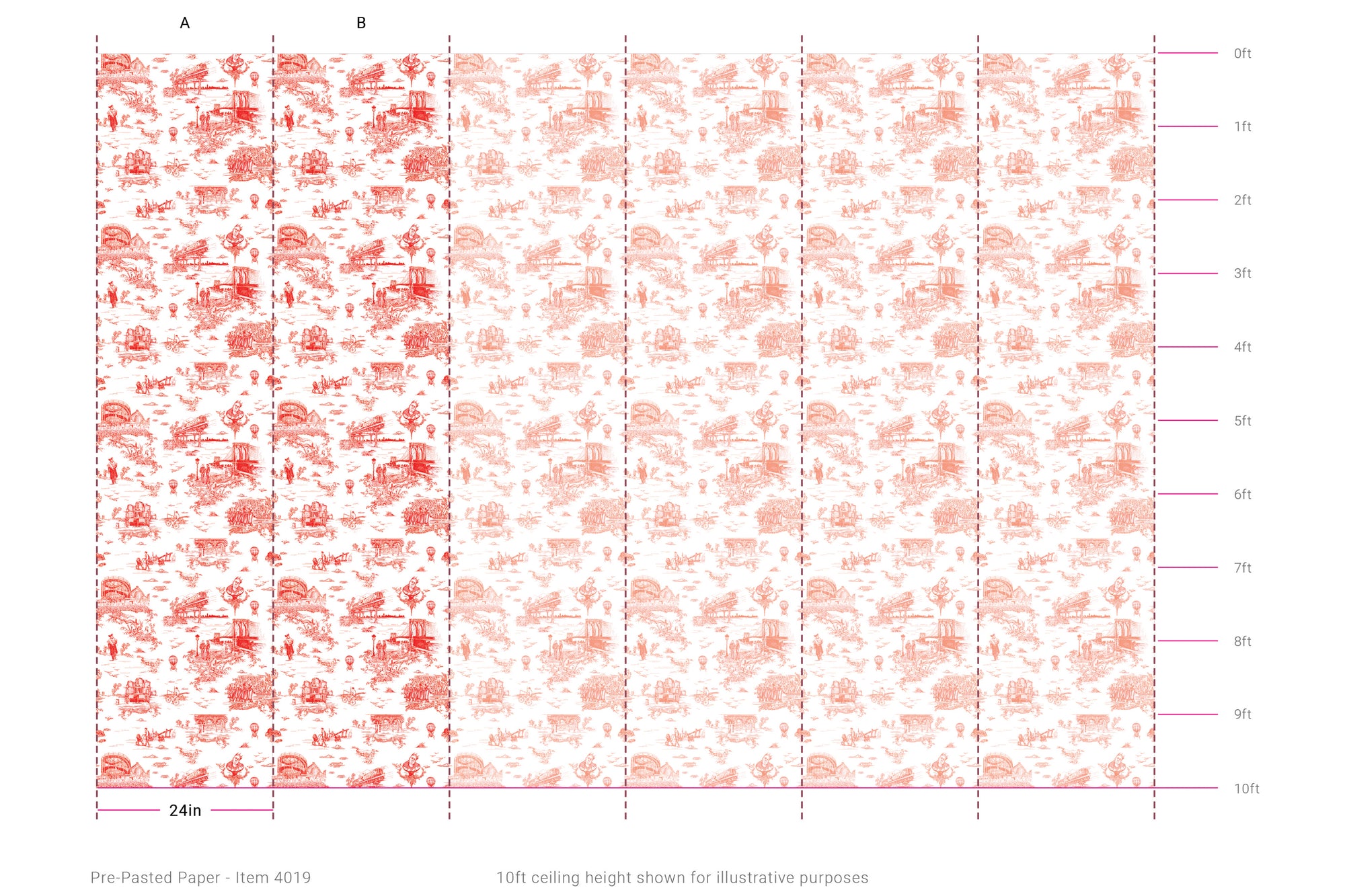 Brooklyn Toile - Diamond Red