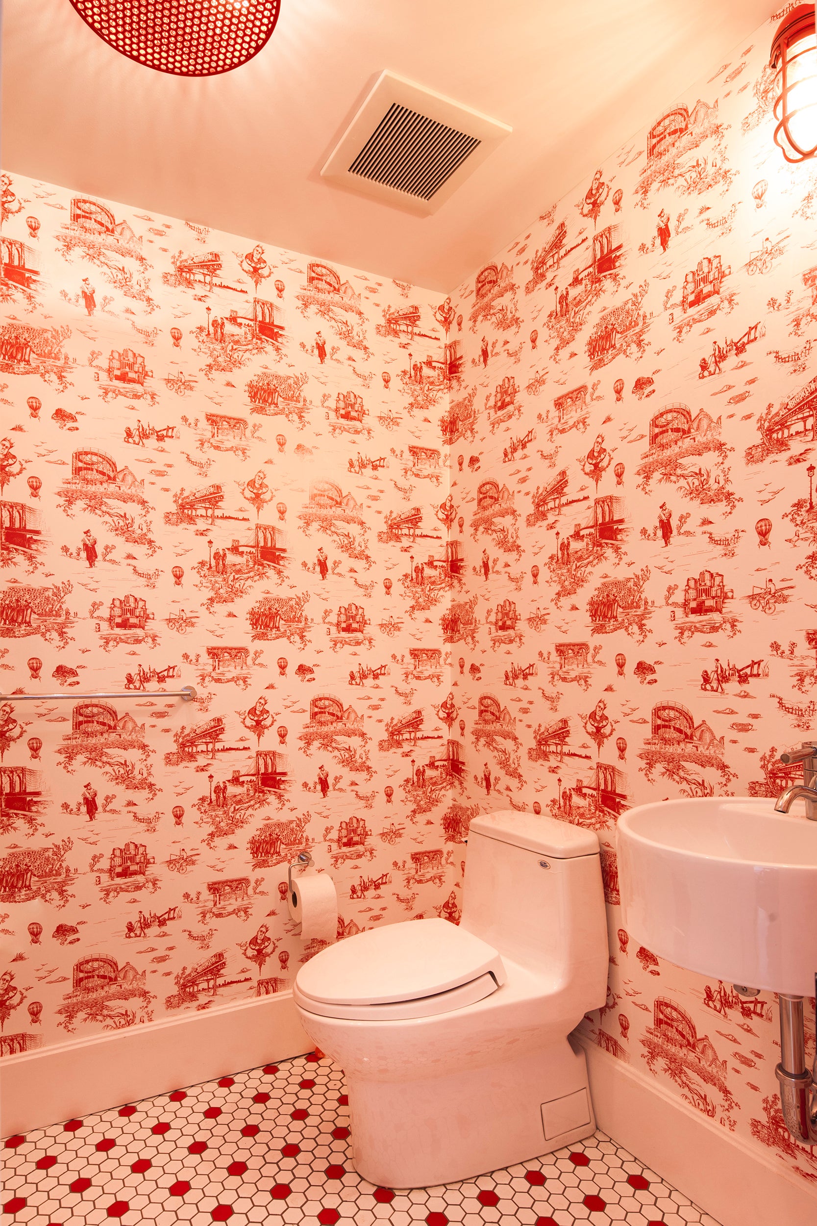 Brooklyn Toile - Diamond Red