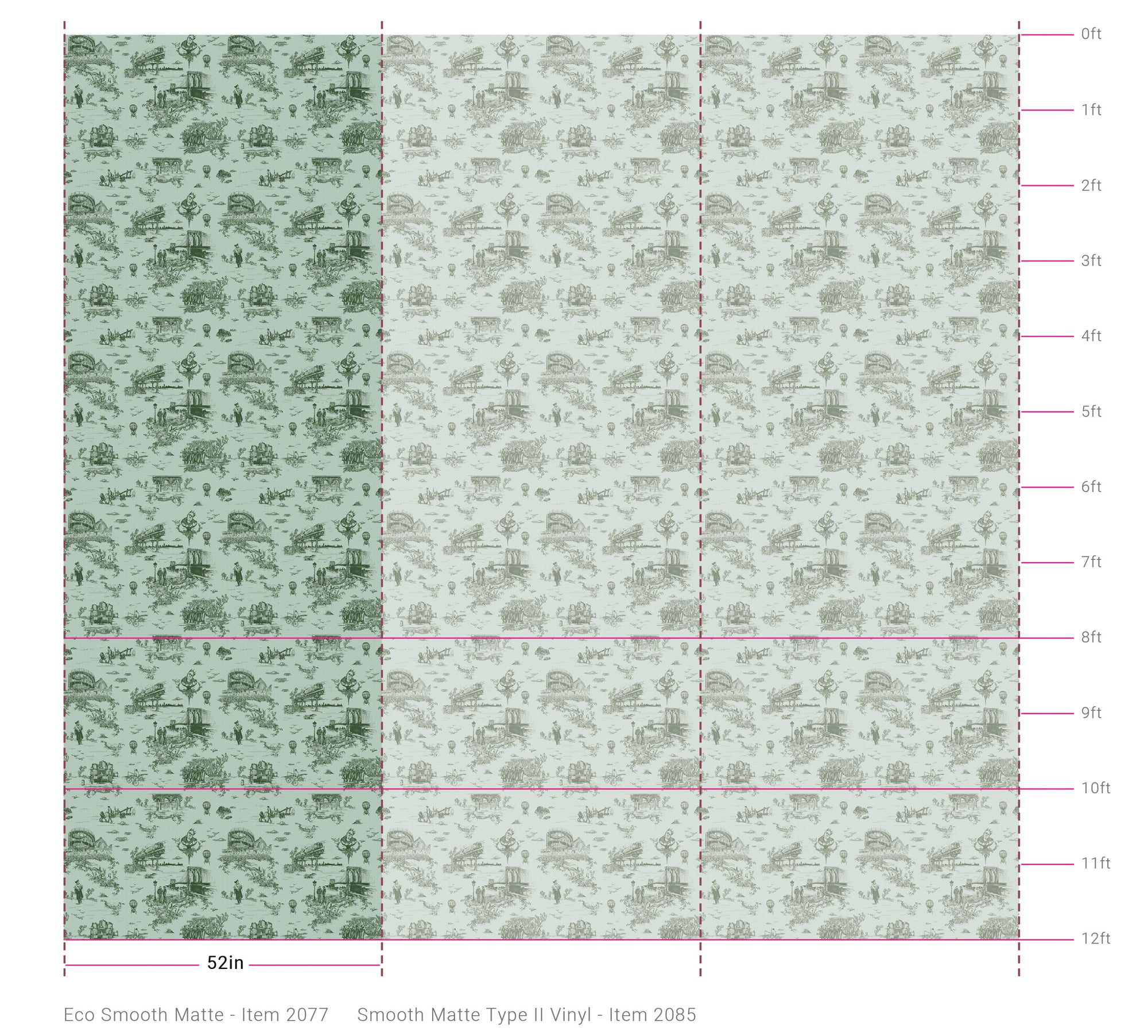 Brooklyn Toile - Money Green