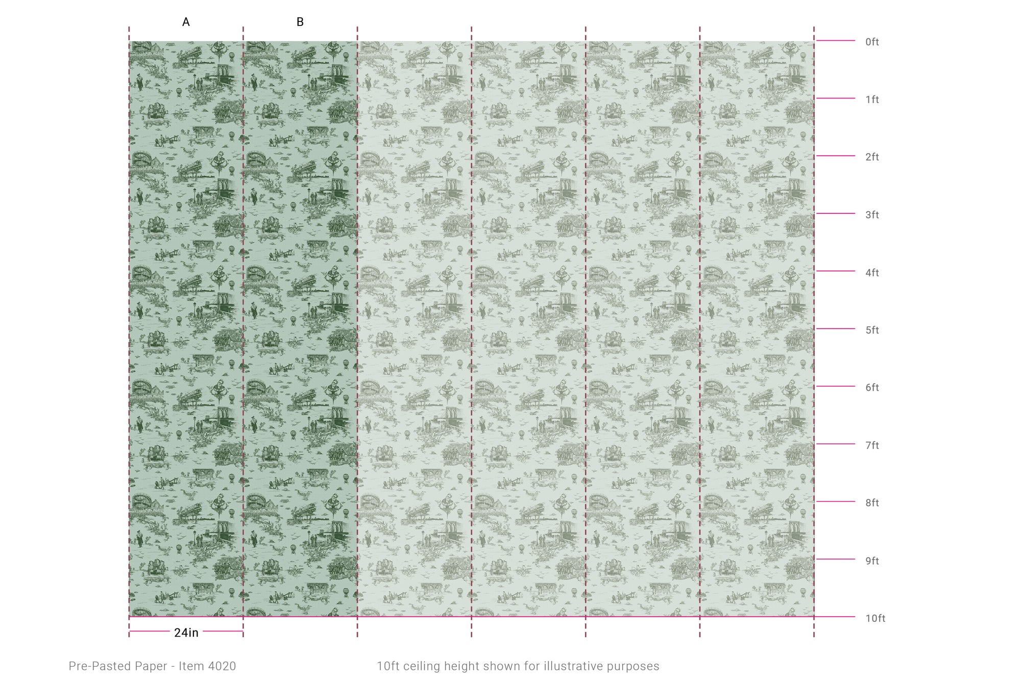 Brooklyn Toile - Money Green