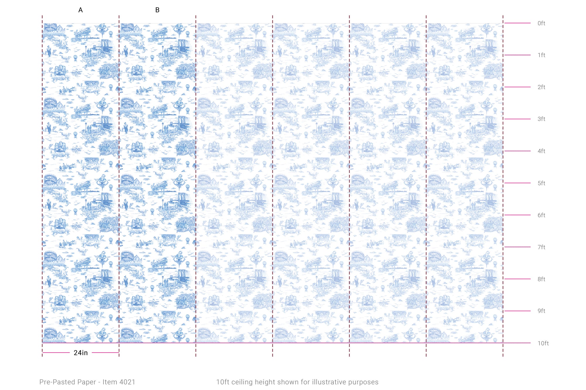 Brooklyn Toile - Porcelain Blue