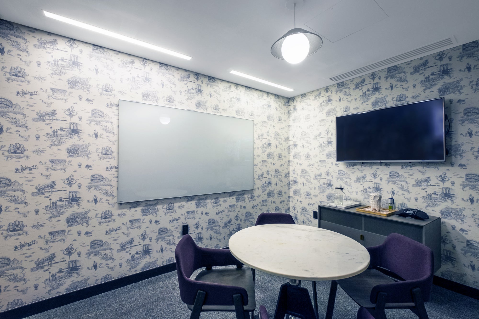 Brooklyn Toile - Porcelain Blue