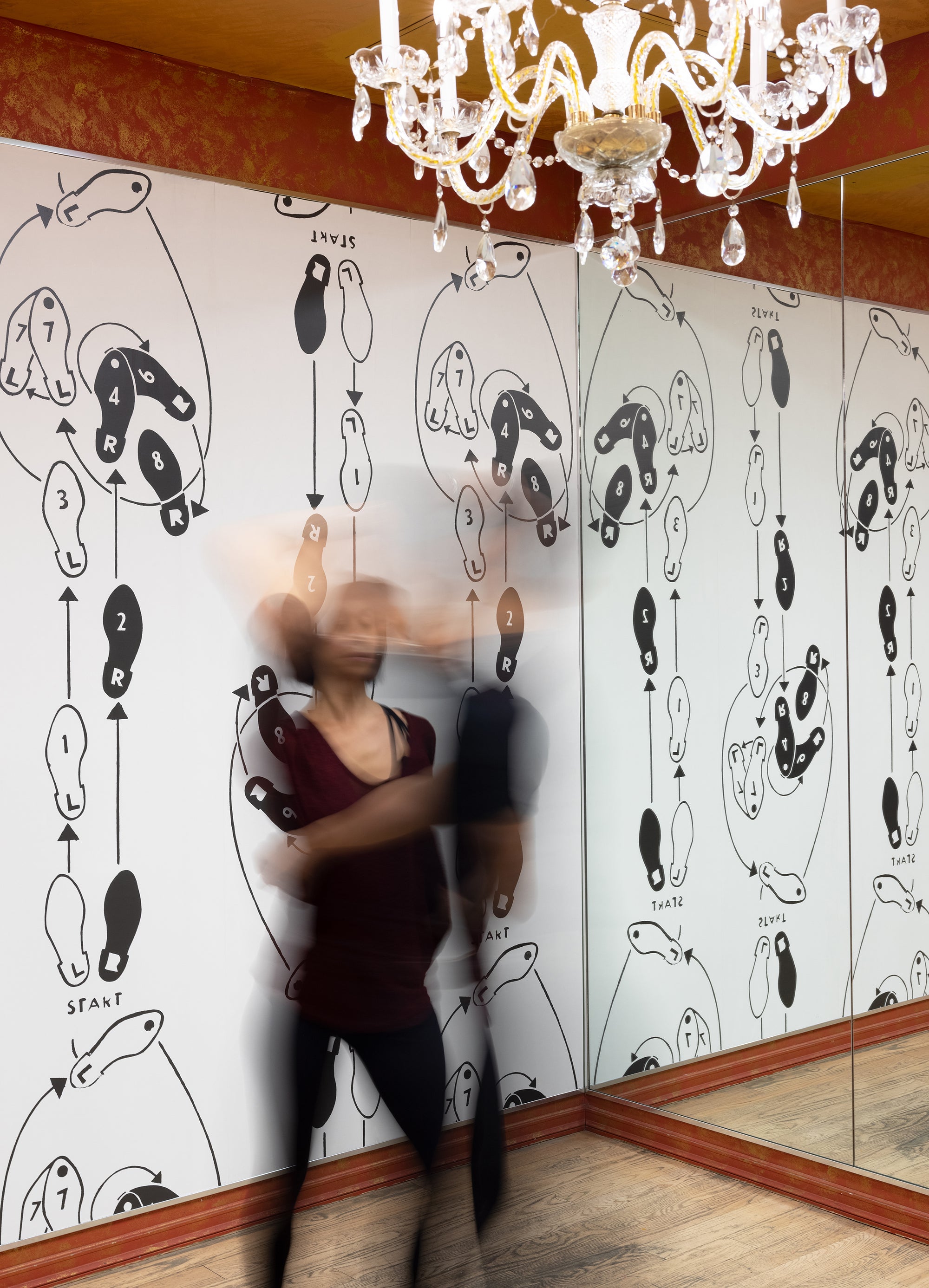 Dance Diagram - Black and White