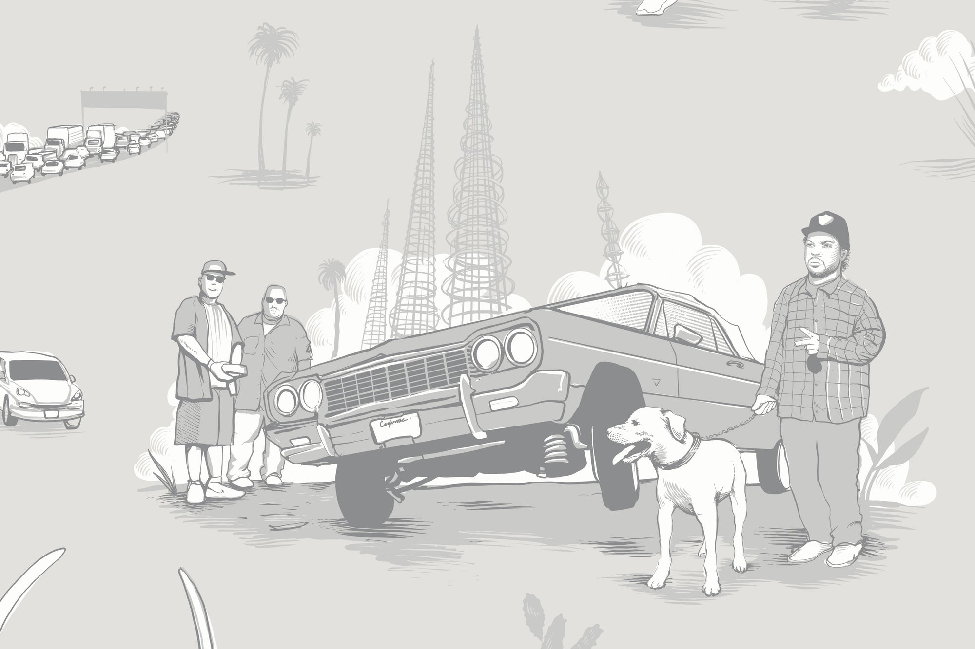 Los Angeles Toile - Silver Lake