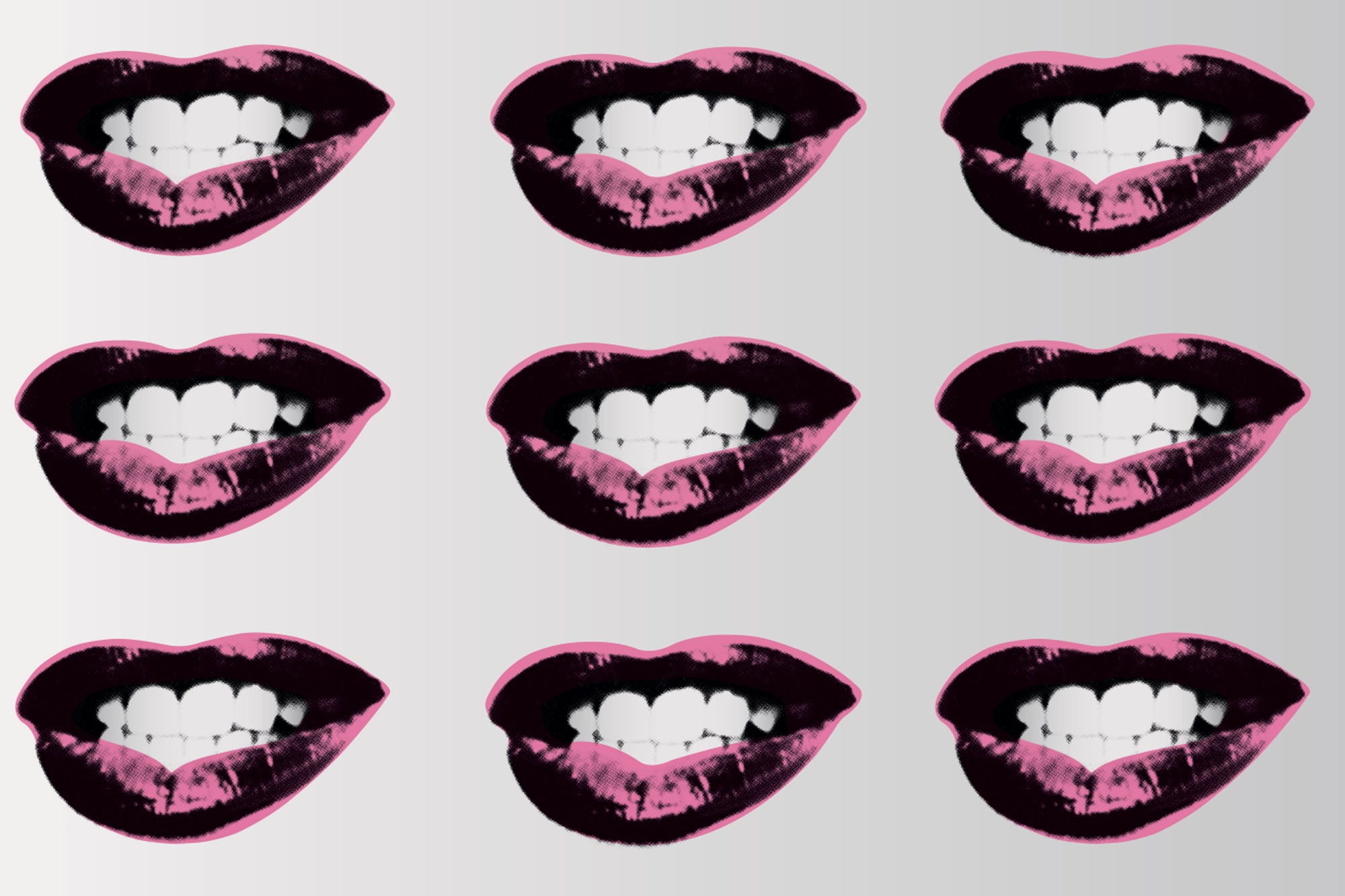 Marilyn's Lips - Grey Fade