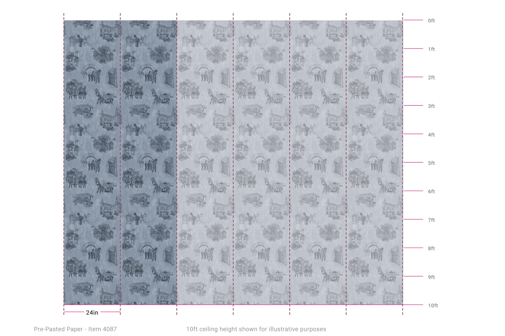 New Orleans Toile: Backstreets - Indigo