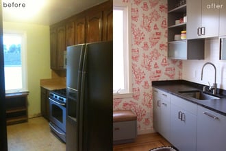 Chinatown Toile Kitchen Makeover