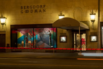Cuben in the Bergdorf Goodman windows