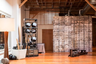 Dumbo Wall adds a lot of texture to the beautiful facilities of Studio Define in PDX