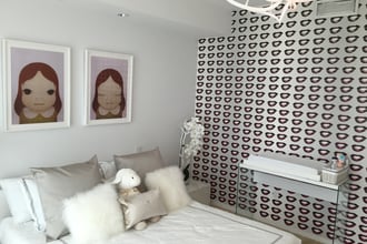 Marilyn's Lips add some serious sass to this little girls room.