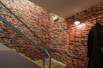 SOHO Brick looks extremely realistic in this top lit stairwell