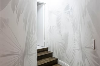 This hallway features a custom version of our Wild Thing design.