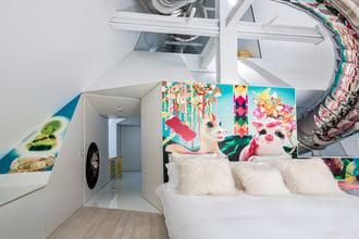 Everland mural in the guest bedroom