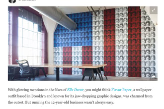 Esquire Feature on Flavor Paper Featuring Elvi and Marilyn Installs