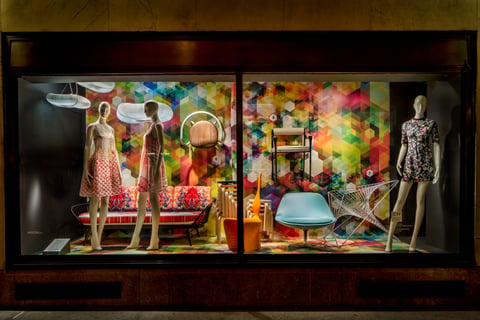 Cubenisimo living large in the 57th St Bergdorf  Goodman windows NY Design Week 2013