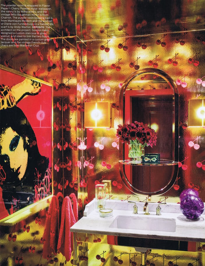 Cherry Forever is stellar in this bathroom.  It may be our favorite room in Cohen's amazing home.