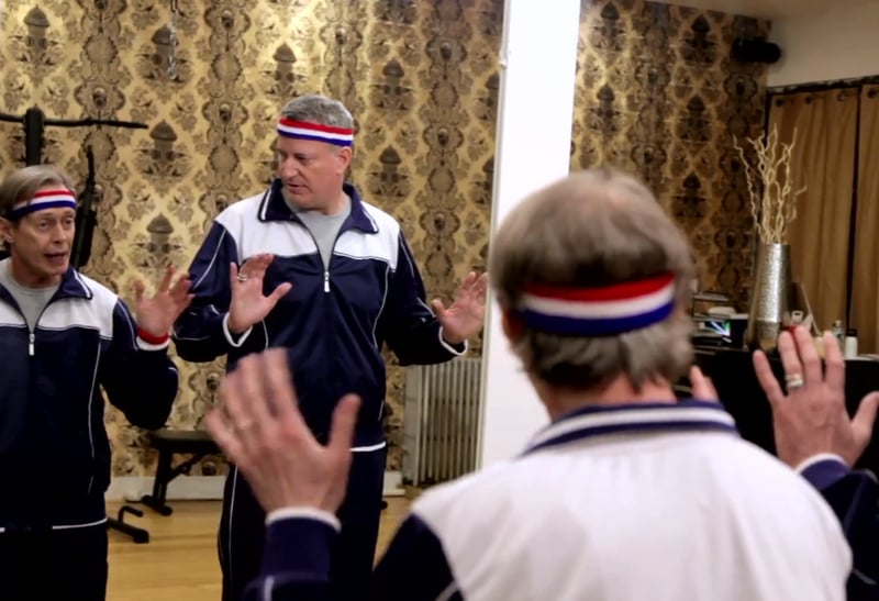 Bill DeBlasio and Steve Buscemi working out with City Park