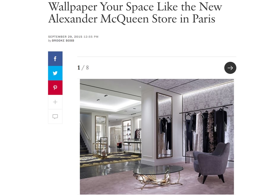 Wallpaper Your Space Like the New Alexander McQueen Store in Paris