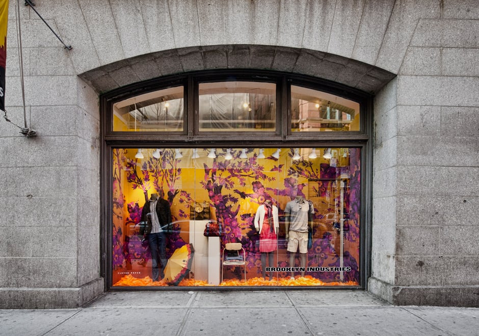 Cry Wolf makes the Brooklyn Industries windows pop!