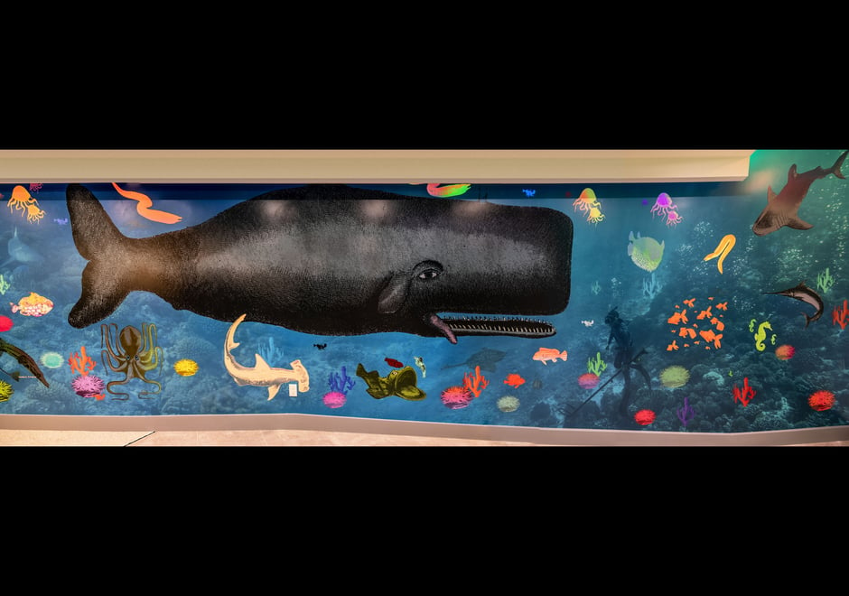 As you can tell by the size of the whale this wall was a beast. But, we can scale this mega mural to fit any space, as well as customize any and all special effects to satisfy your Flavor profile.