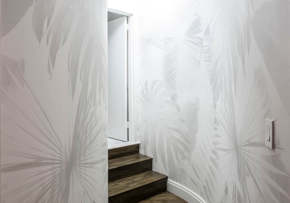 This hallway features a custom version of our Wild Thing design.