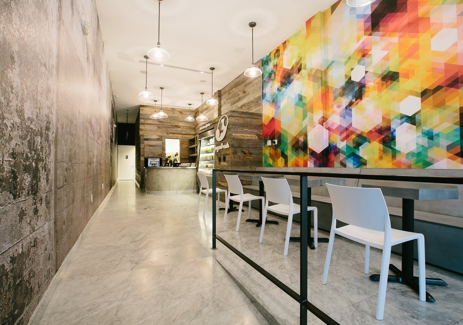 The Coral Gables location features Galapagos wall flanked by Cubenisimo