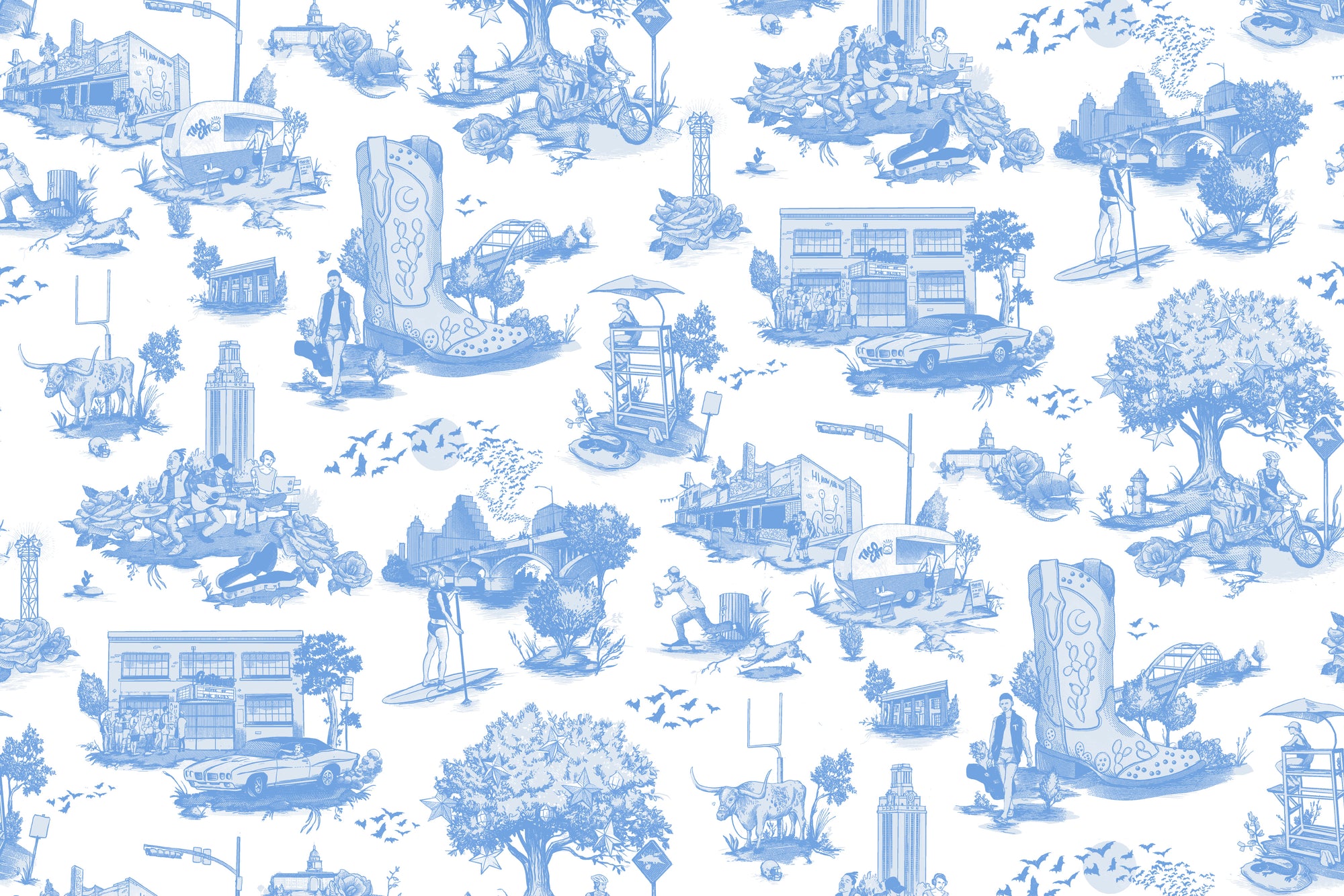 Austin Toile - Sky Blue