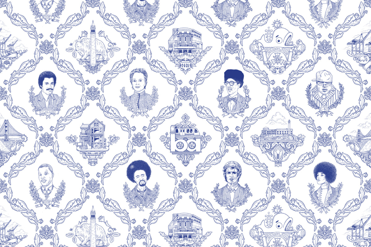 Bay Area Toile - Ballpoint Blue
