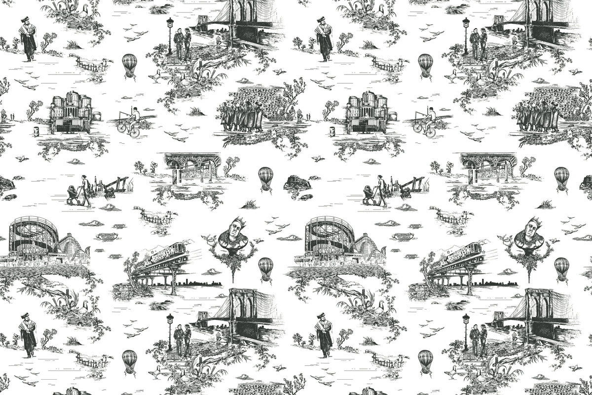 Brooklyn Toile - Black and White