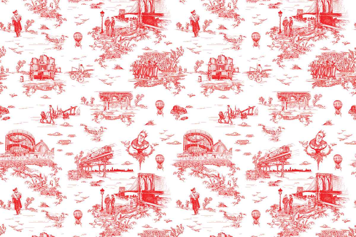 Brooklyn Toile - Diamond Red