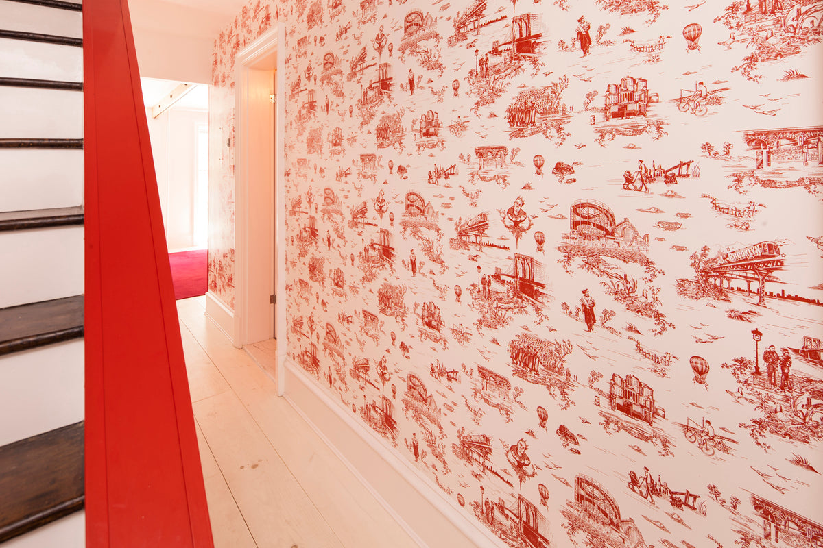 Brooklyn Toile - Diamond Red