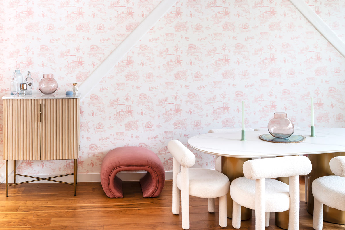 Brooklyn Toile - Flamingo