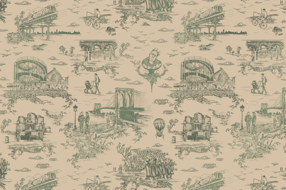 Brooklyn Toile Handscreened - Fort Greene