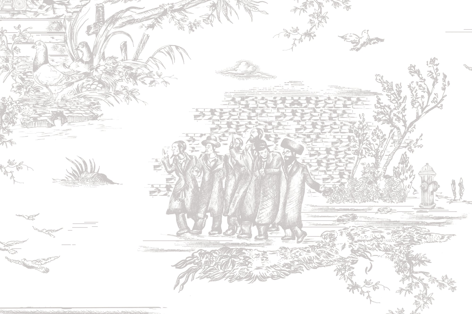 Brooklyn Toile - Pigeon