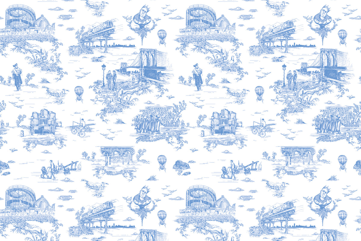 Brooklyn Toile - Porcelain Blue