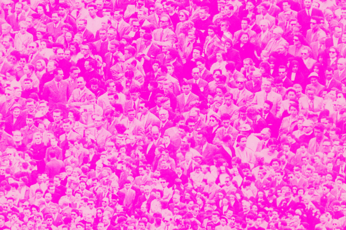 Crowd (Where's Warhol) - Aurora Pink