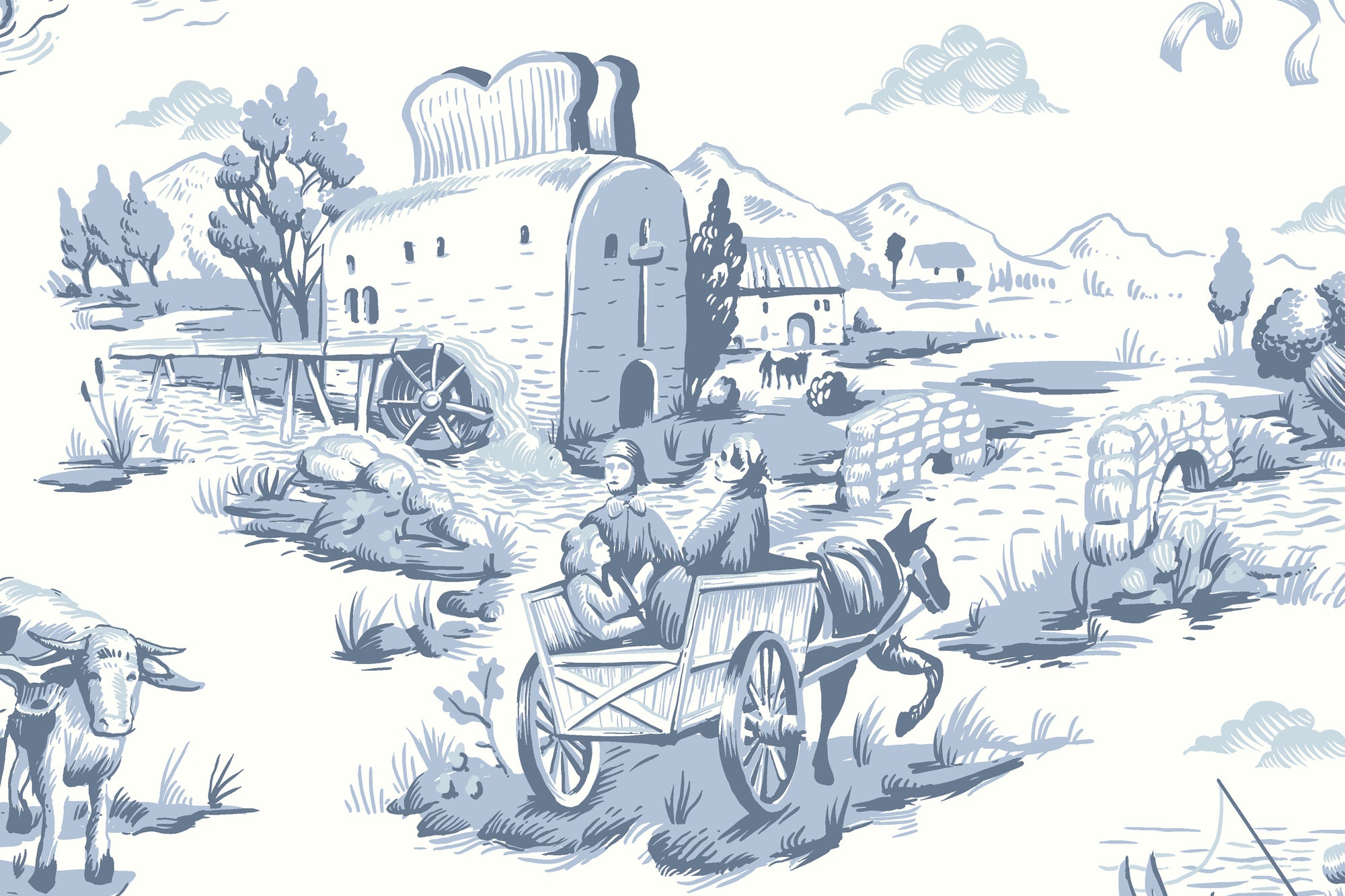 Culinary Toile - Delftware