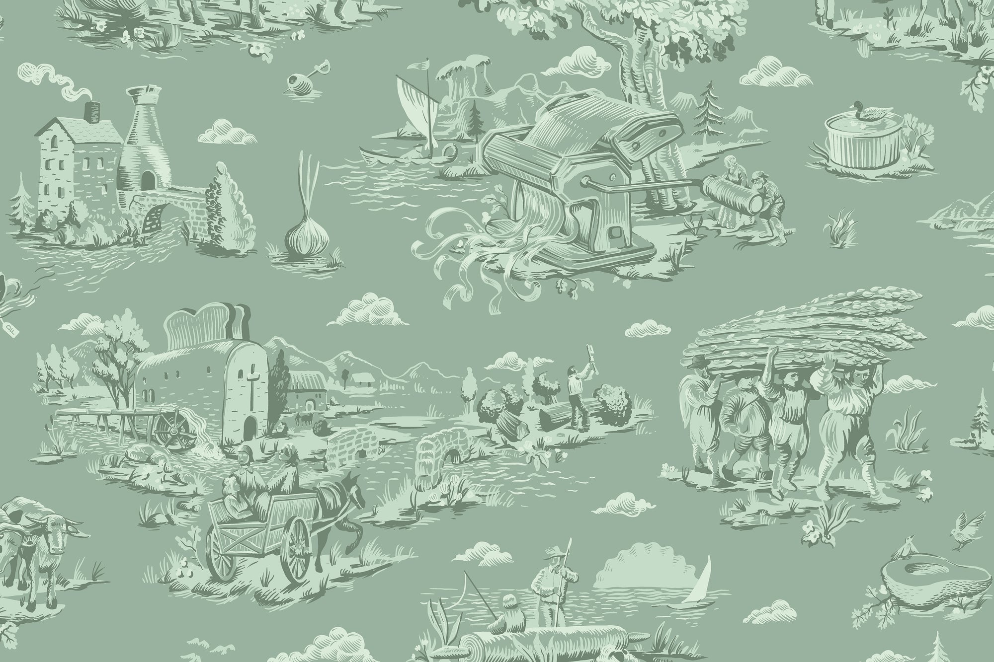 Culinary Toile - Matcha
