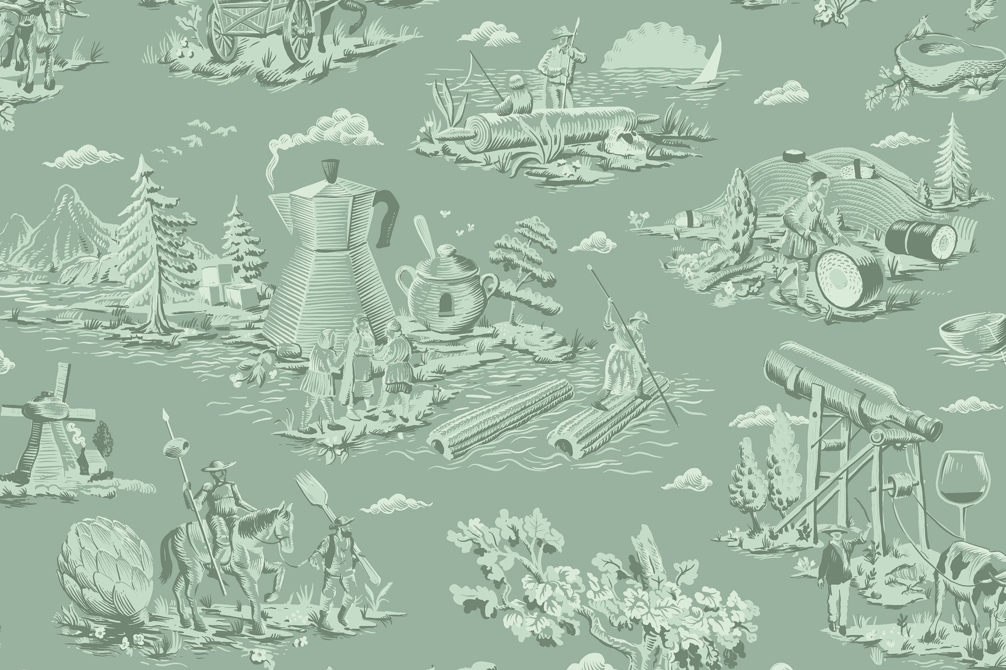 Culinary Toile - Matcha