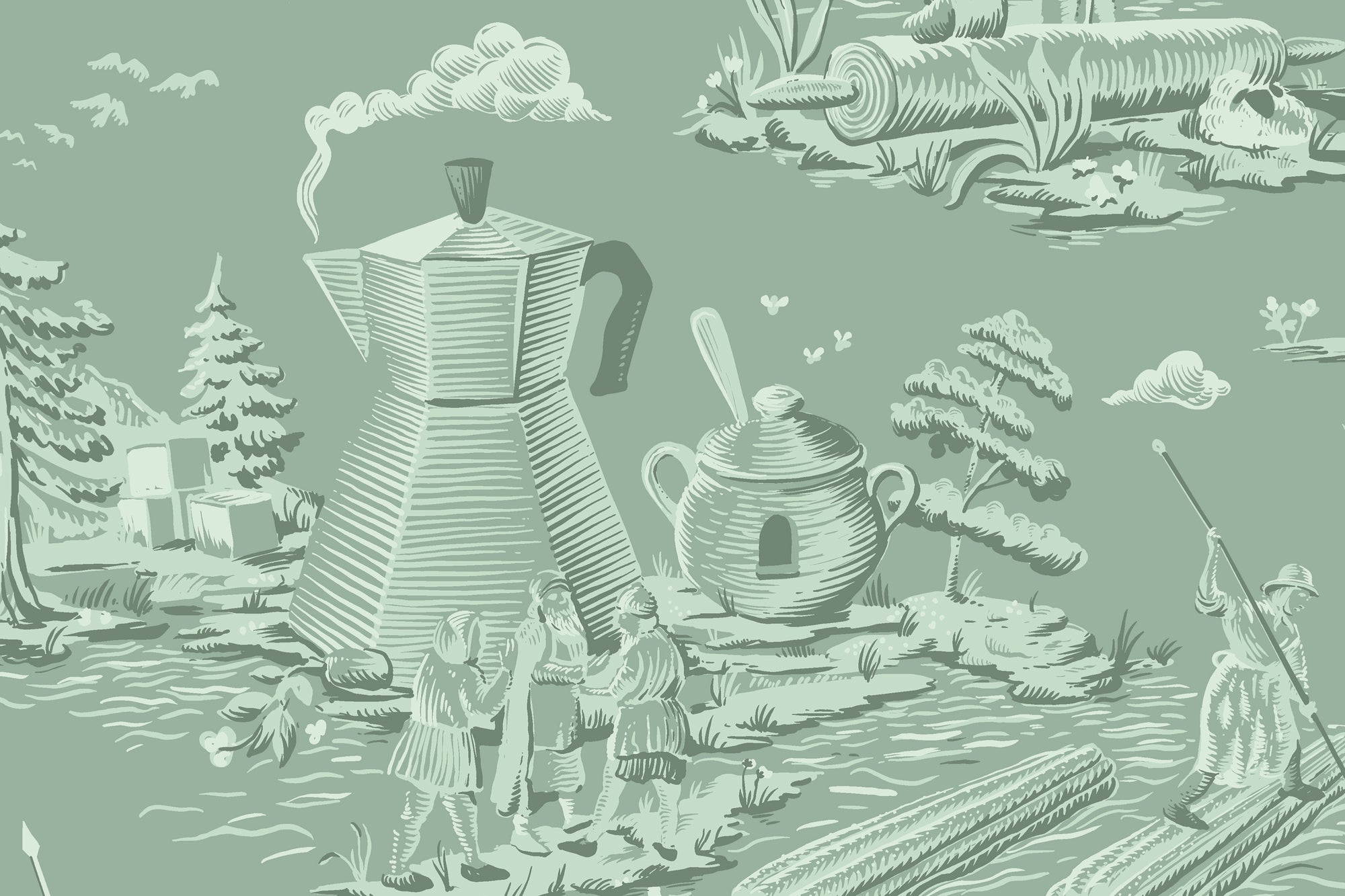 Culinary Toile - Matcha