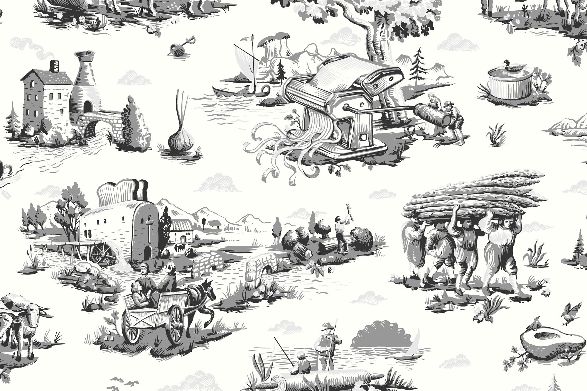 Culinary Toile - Salt and Pepper