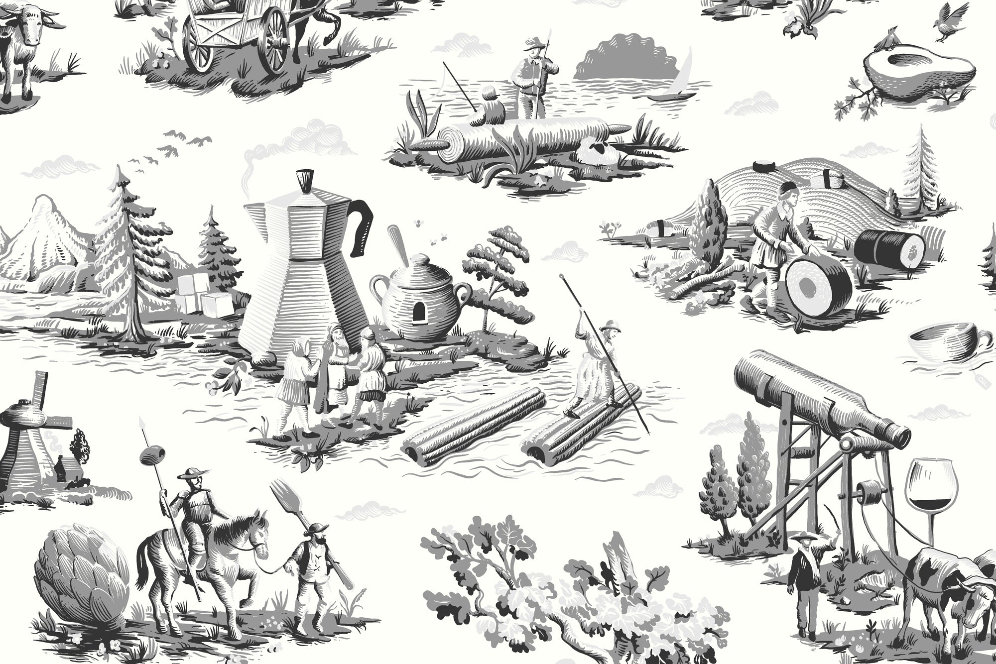 Culinary Toile - Salt and Pepper