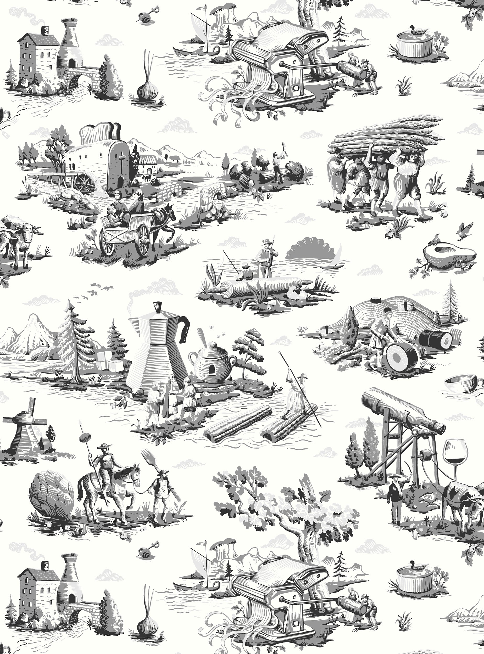 Culinary Toile - Salt and Pepper