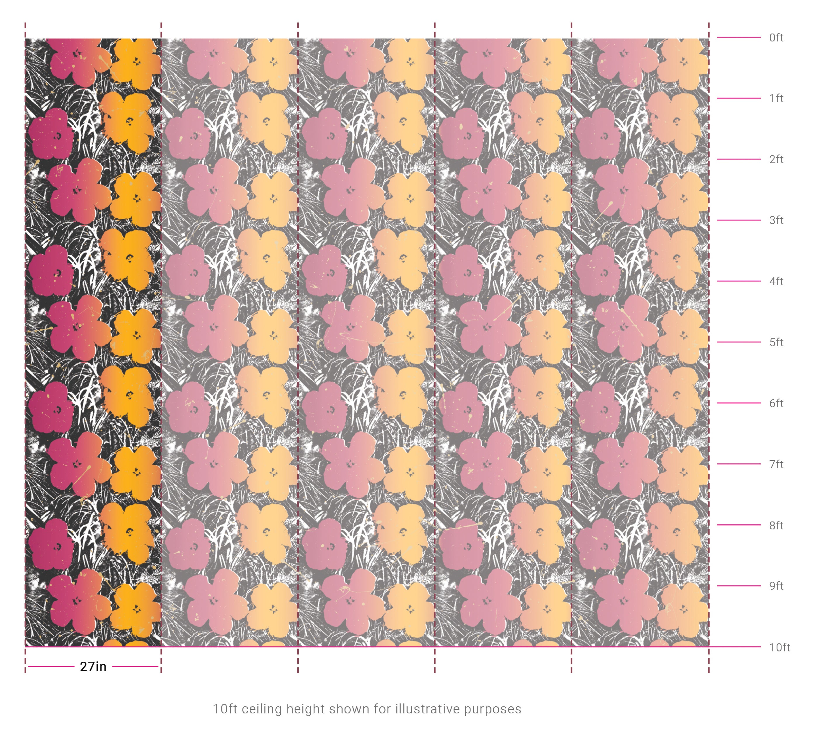 【 】 Golden Summer　花柄　2枚 Flowers - Golden Shower | Flavor Paper