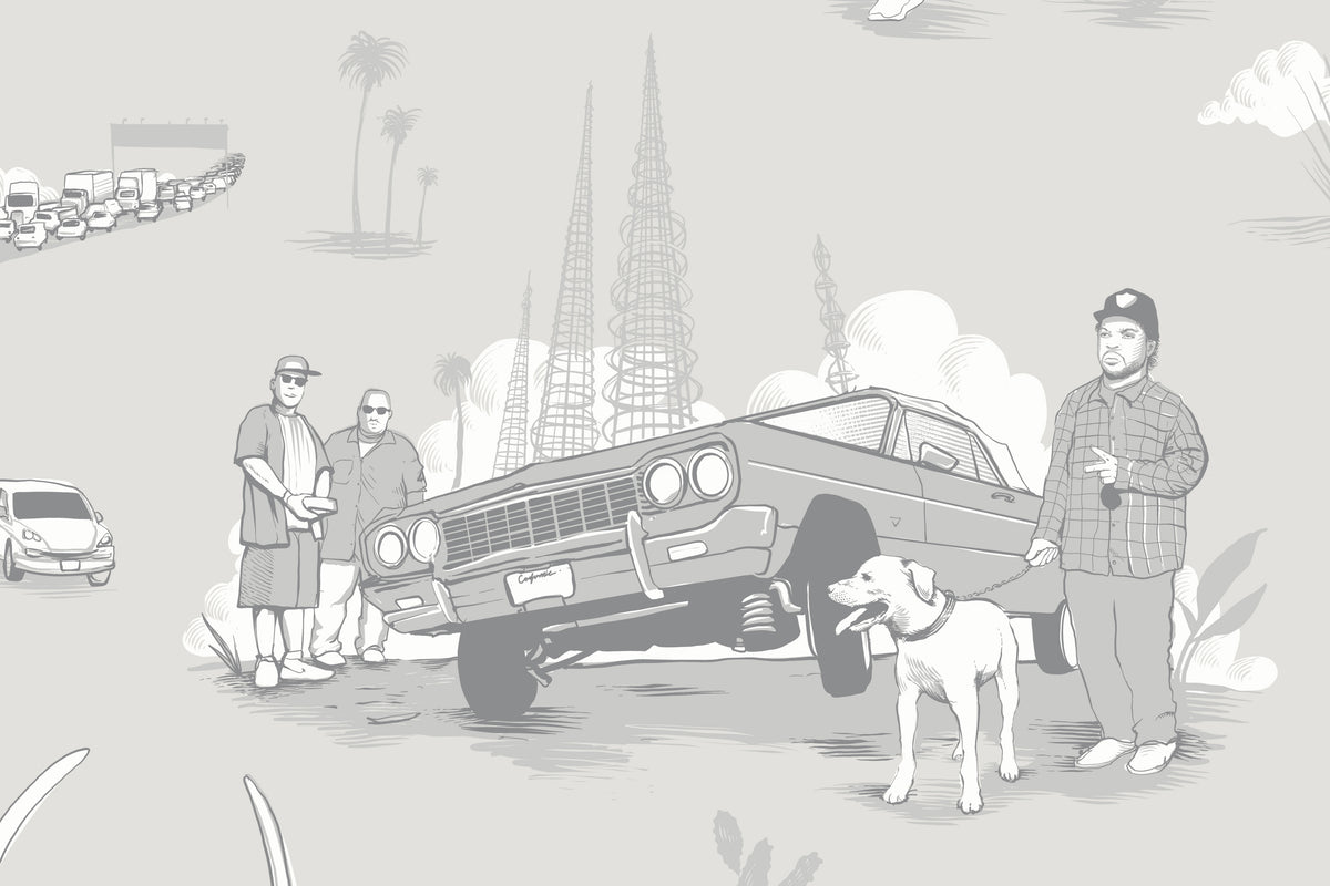 Los Angeles Toile - Silver Lake